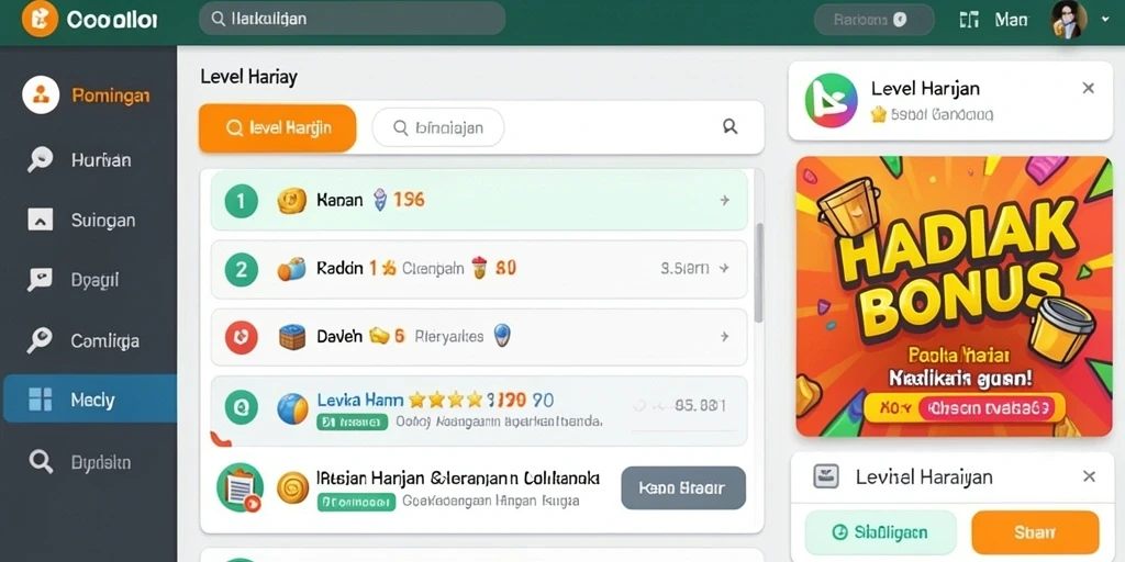 Sistem poin dan hadiah yang menarik.